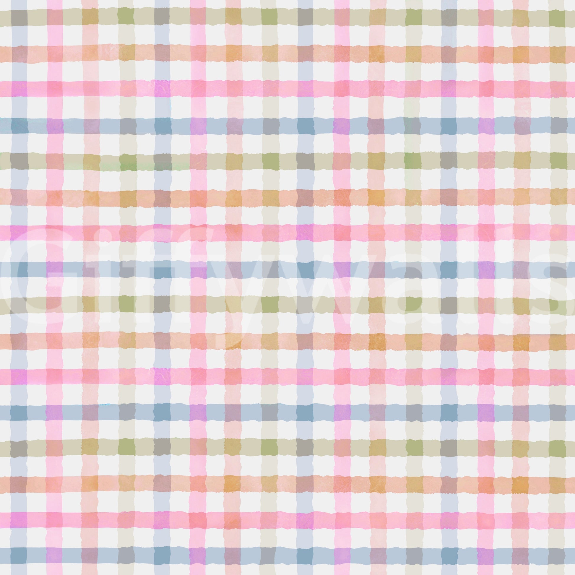 Easy to install soft checkered mural.
