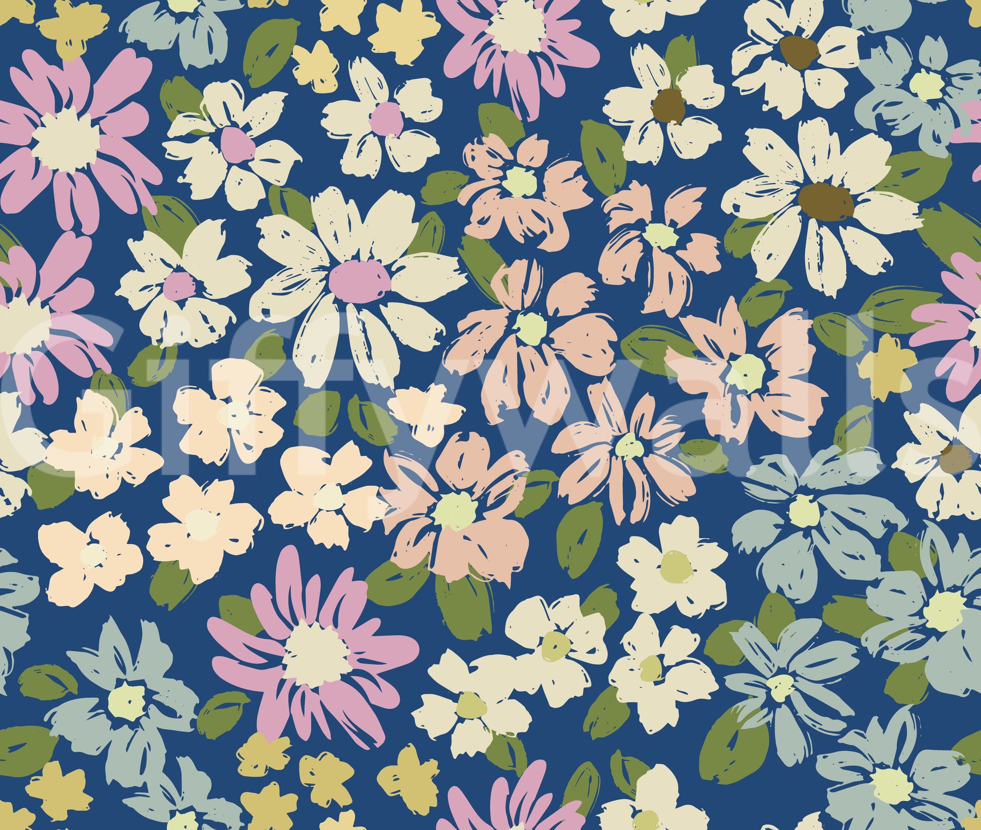 Dynamic and flowing flower and leaf shapes.

