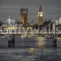 Evening in London mural for an office space.

