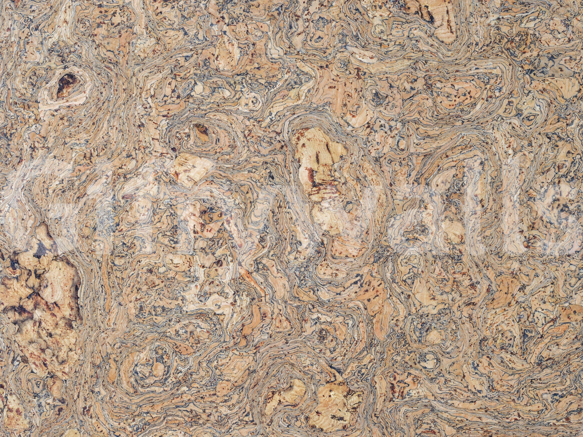 Captures the essence of natural cork with intriguing wavy patterns.

