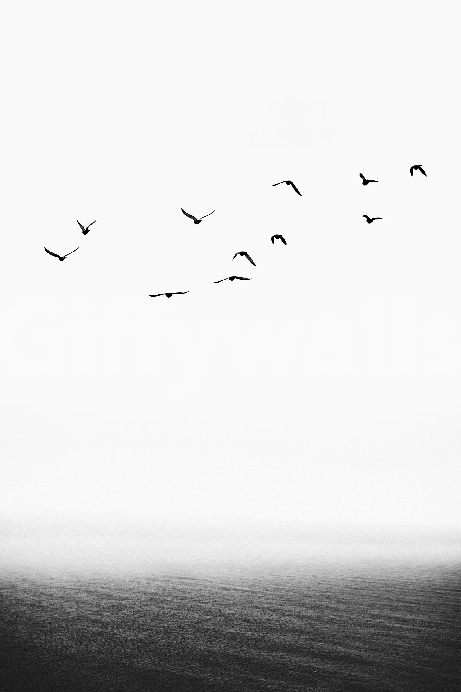 Suitable for an inspirational, modern, or reflective interior.
