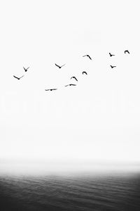 Suitable for an inspirational, modern, or reflective interior.
