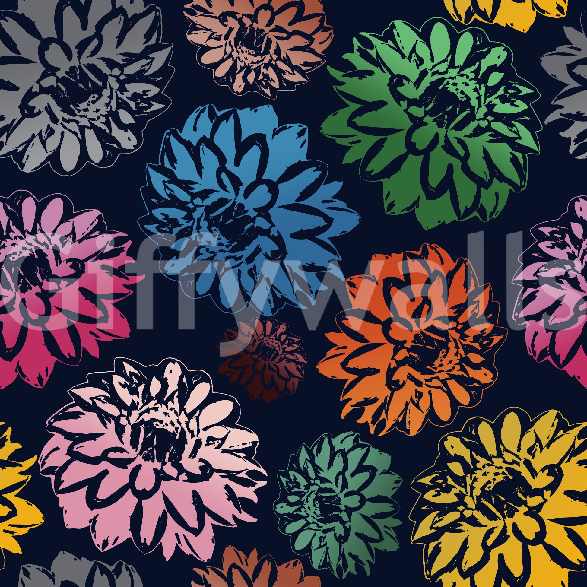 Wallpaper with a colorful and elegant design.

