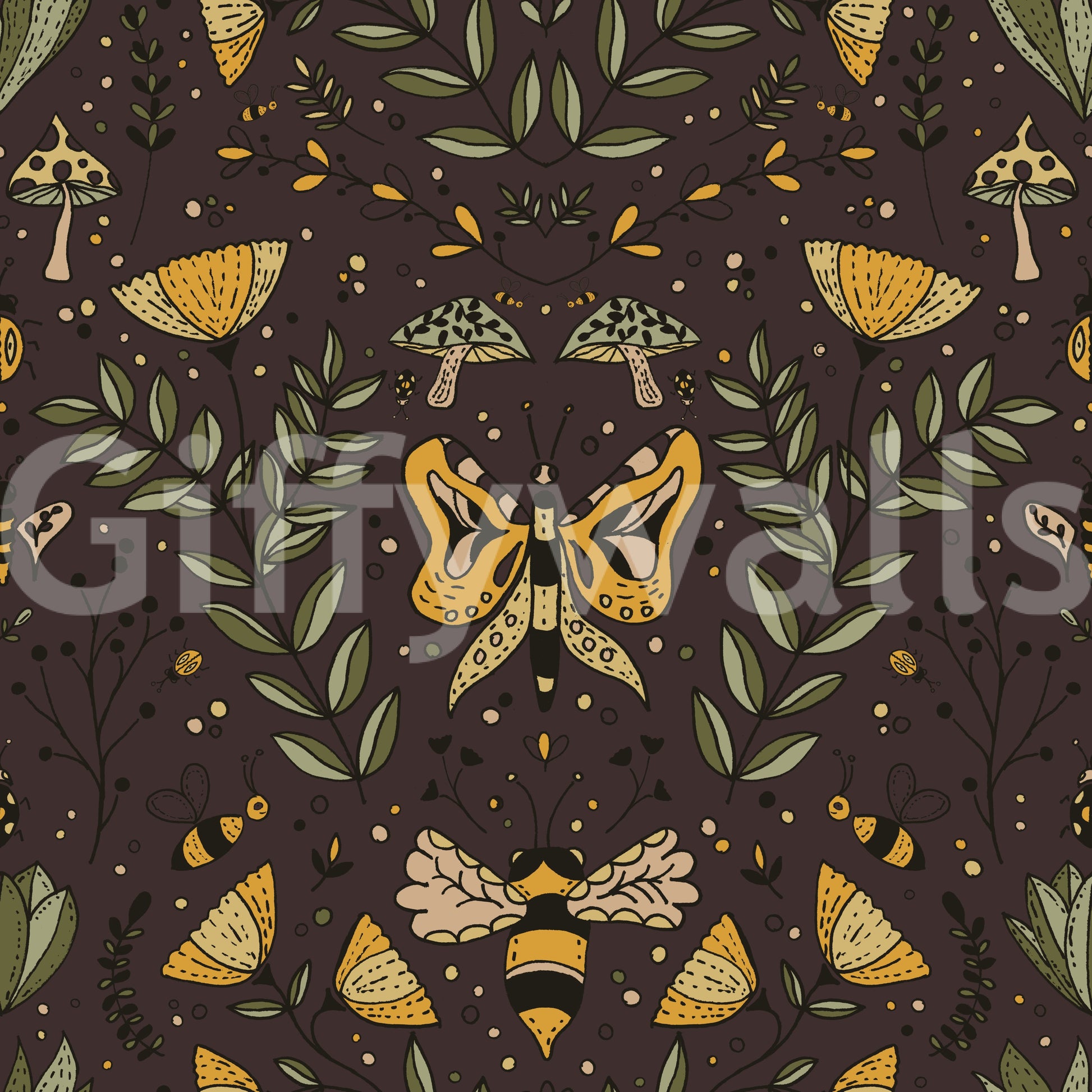 Wallpaper with a fun and cheerful design.

