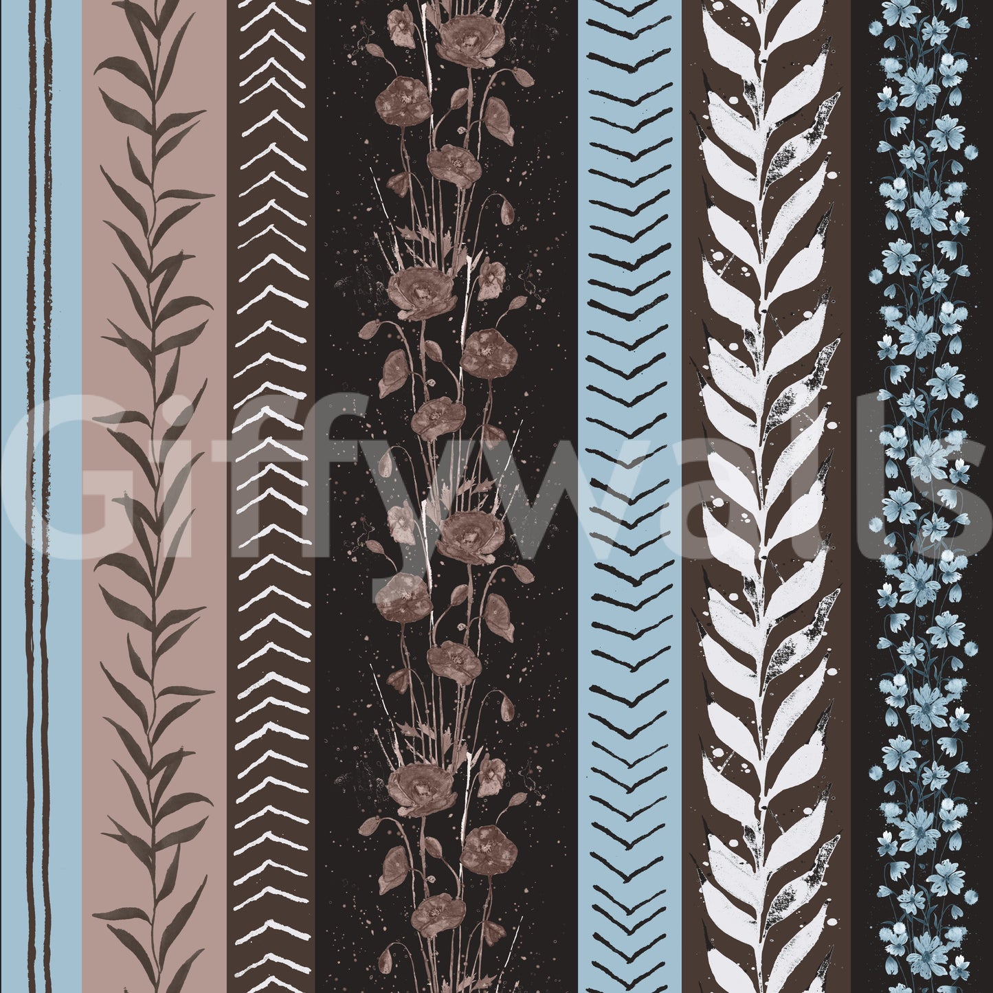 Wallpaper with a bold and colorful design.

