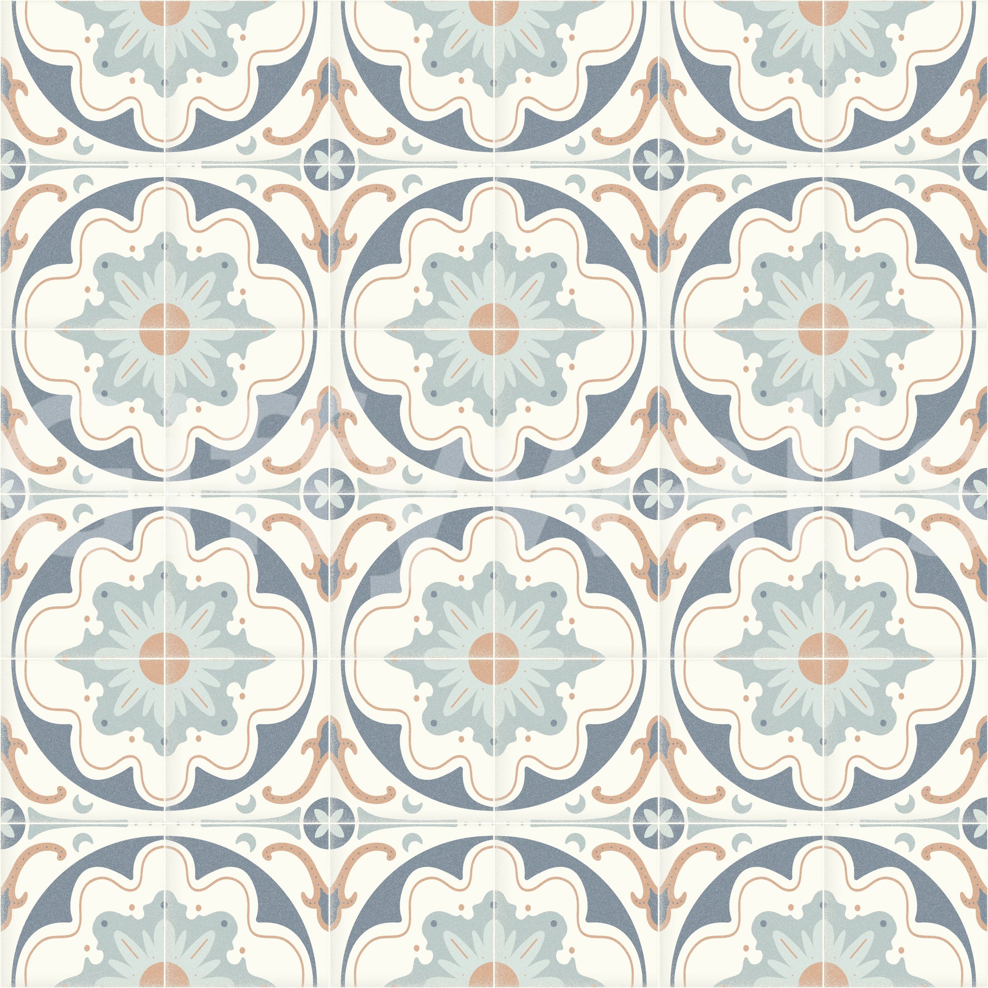 beautiful handmade tile look wallpaper

