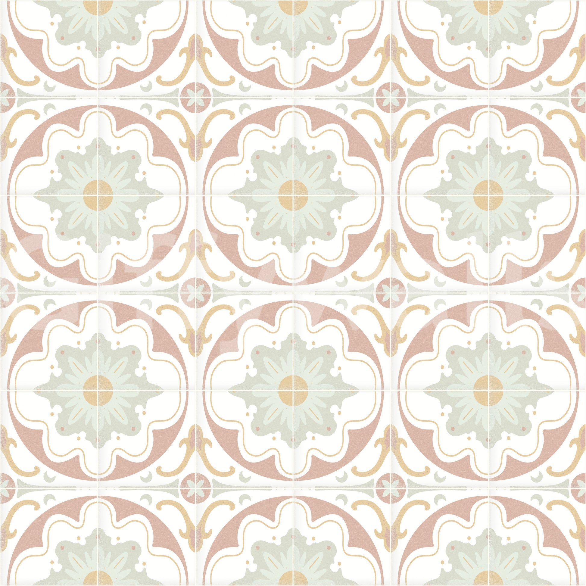 beautiful handmade tile look wallpaper

