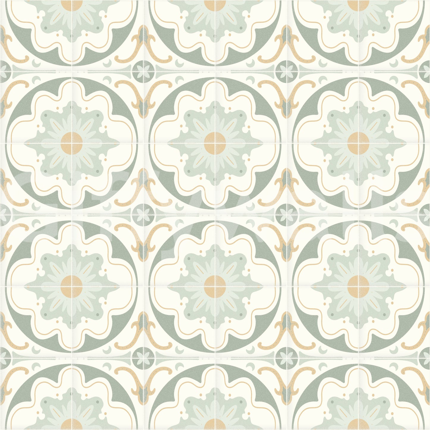 beautiful handmade tile look wallpaper

