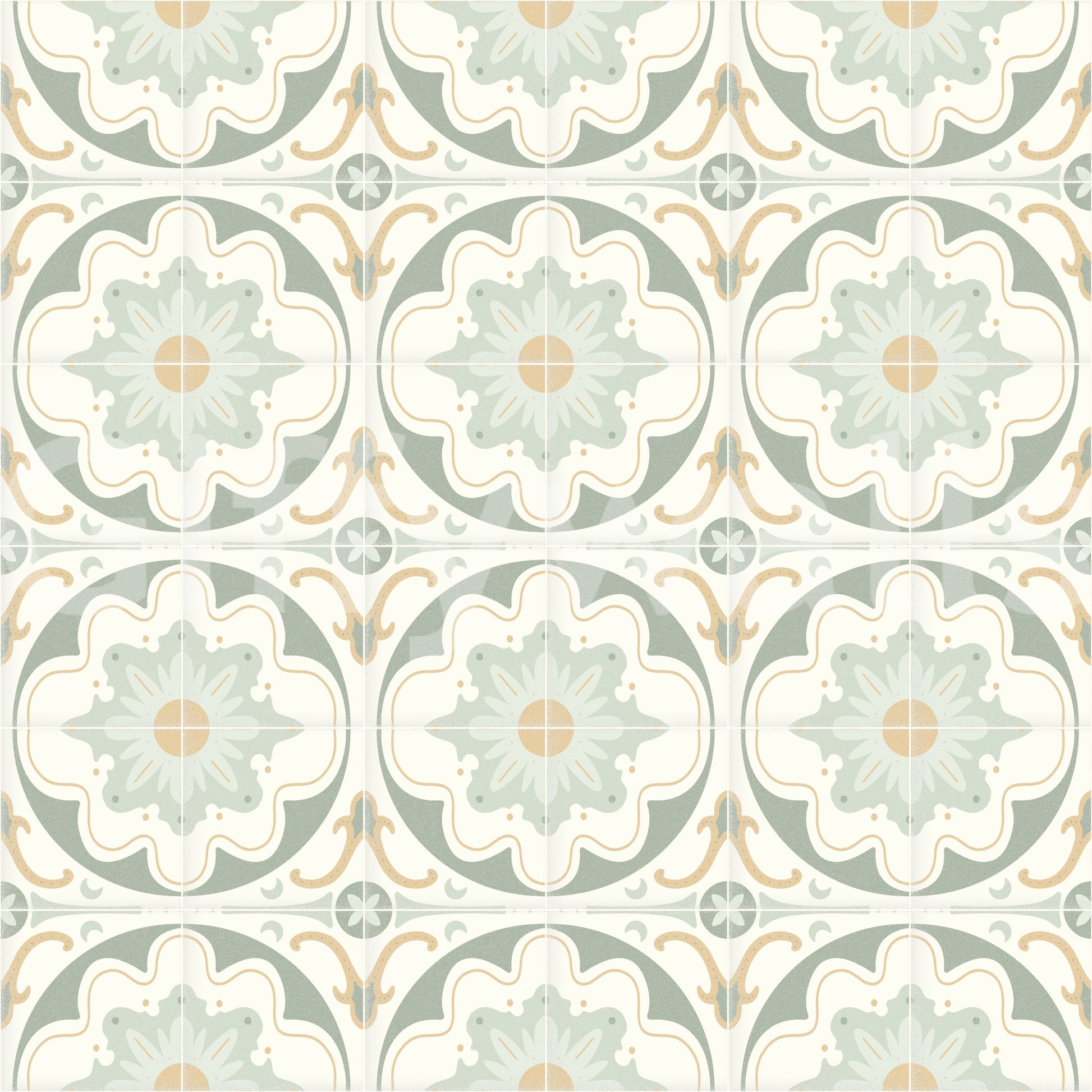 beautiful handmade tile look wallpaper

