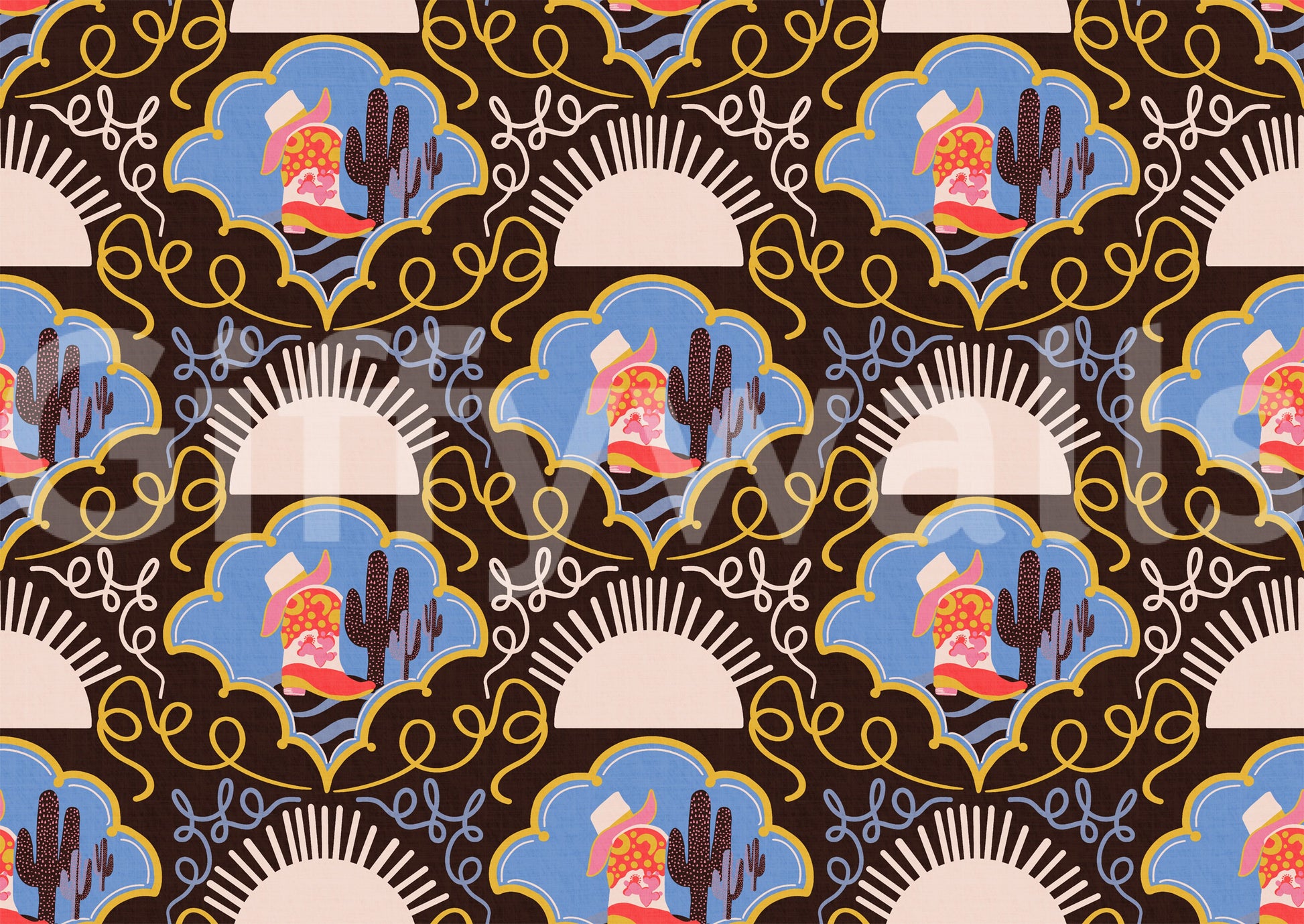 The image captures the spirit of the Wild West.

