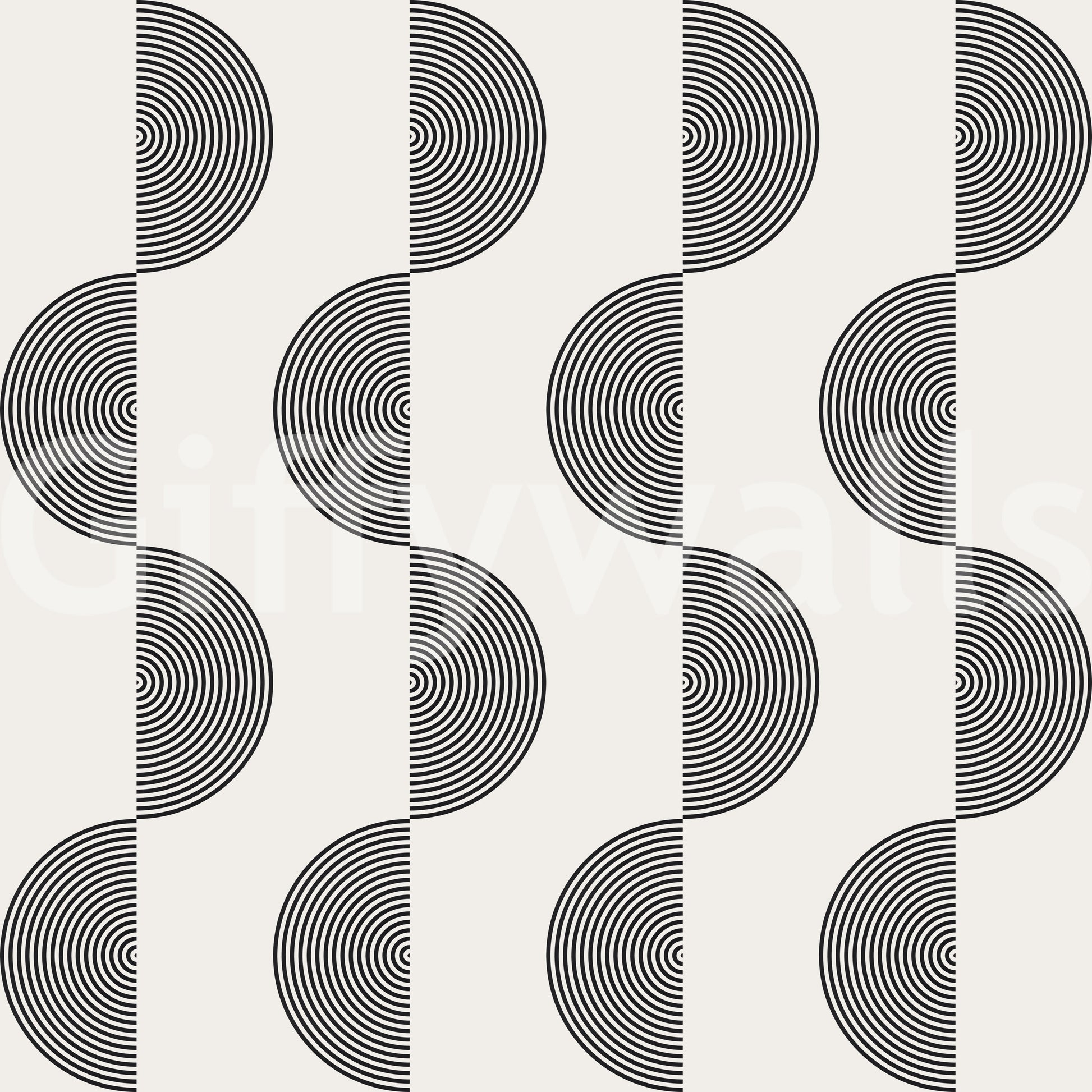 The Retro Echoes mural makes a bold and cheerful statement.

