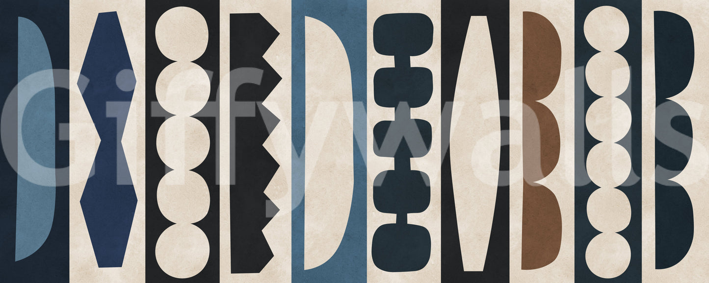 The Retro Block Party mural makes a bold and cheerful statement.

