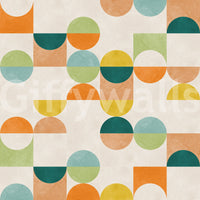 A view of the mural as the defining centerpiece of a stylish office or dining room.