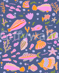 The design is non-realistic and interpretive.

