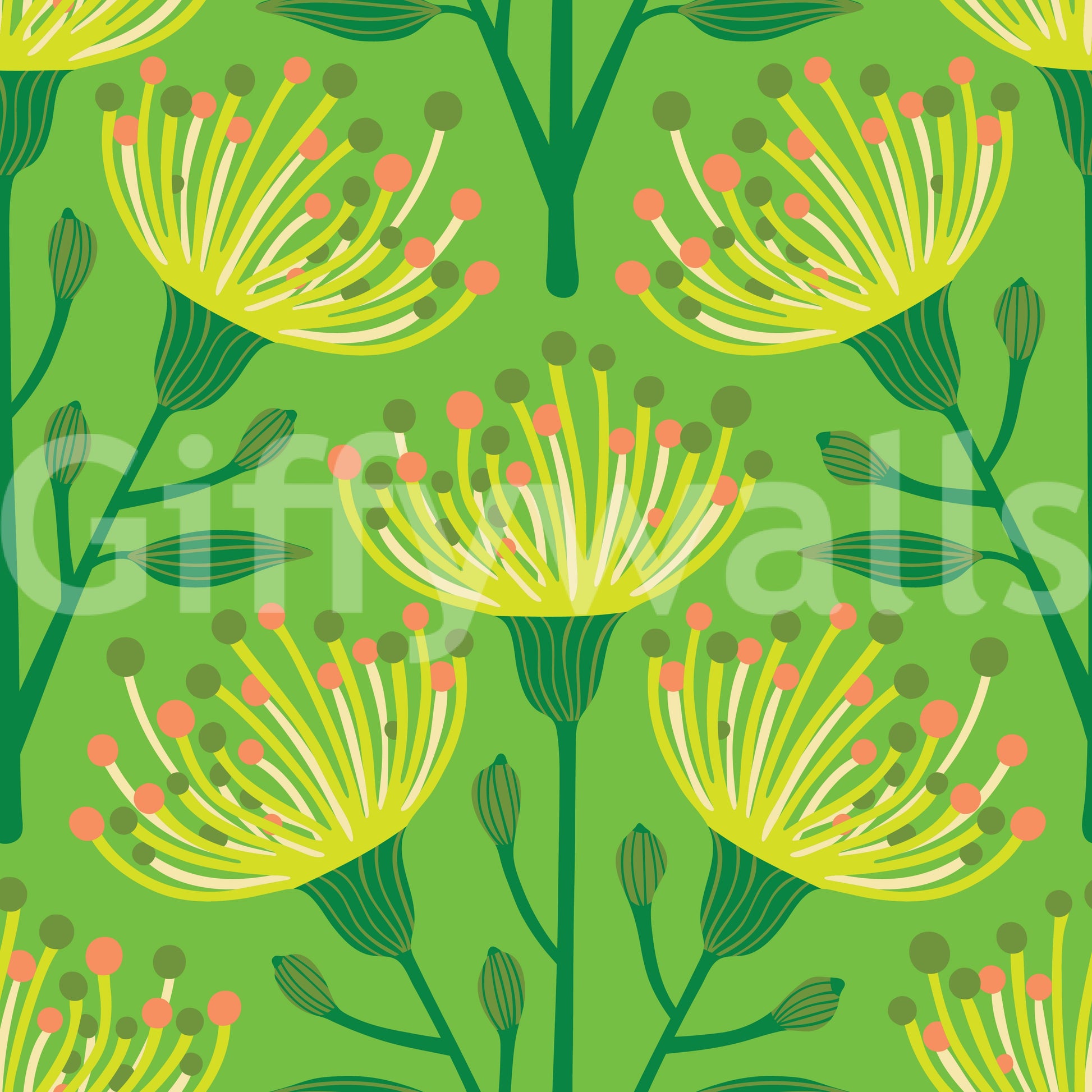 The design is non-realistic and interpretive.

