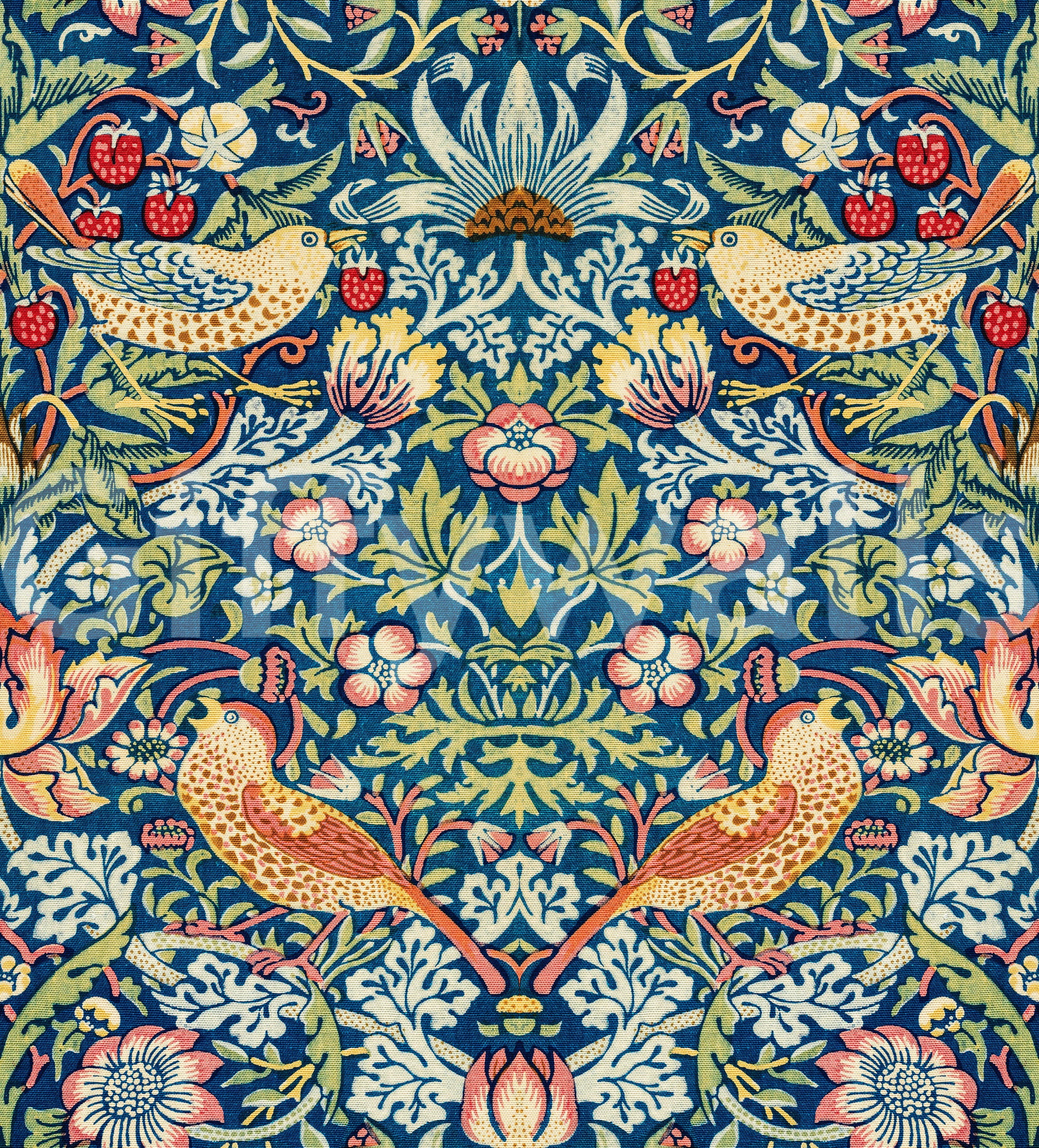 The wallpaper has a smooth, non-reflective matte finish.