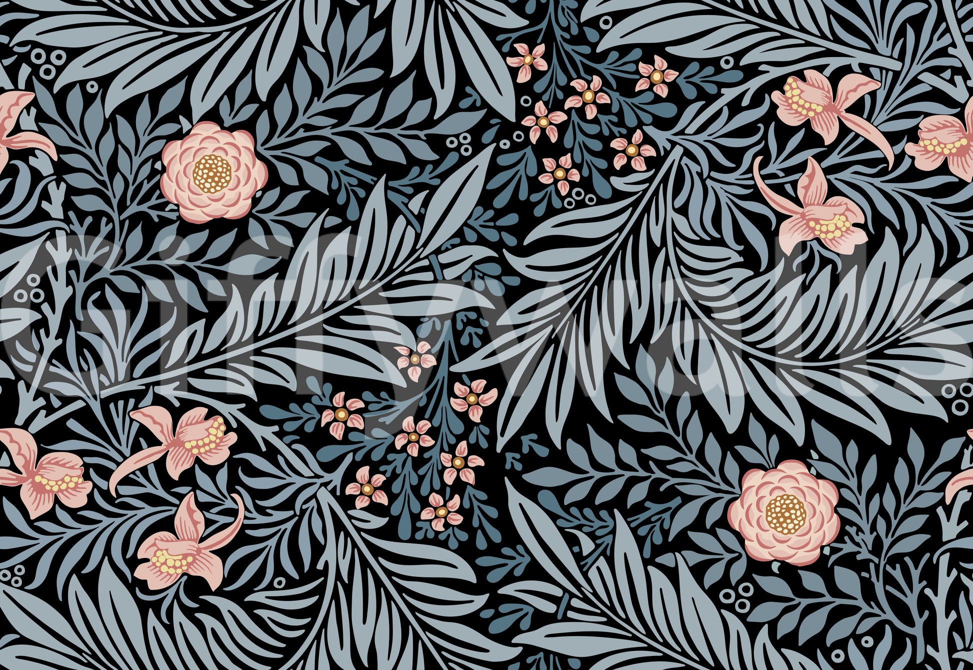 The wallpaper has a smooth, non-reflective matte finish.

