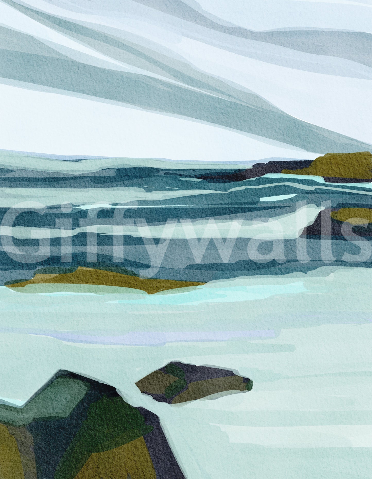 The wallpaper has a smooth, non-reflective matte finish.

