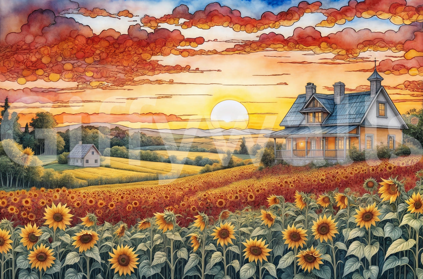 The wallpaper features a subtle, calming pattern.

