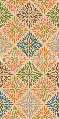 The wallpaper features a subtle, repeating motif.

