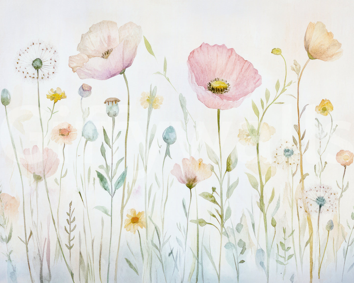 The wallpaper has a classic, timeless feel.

