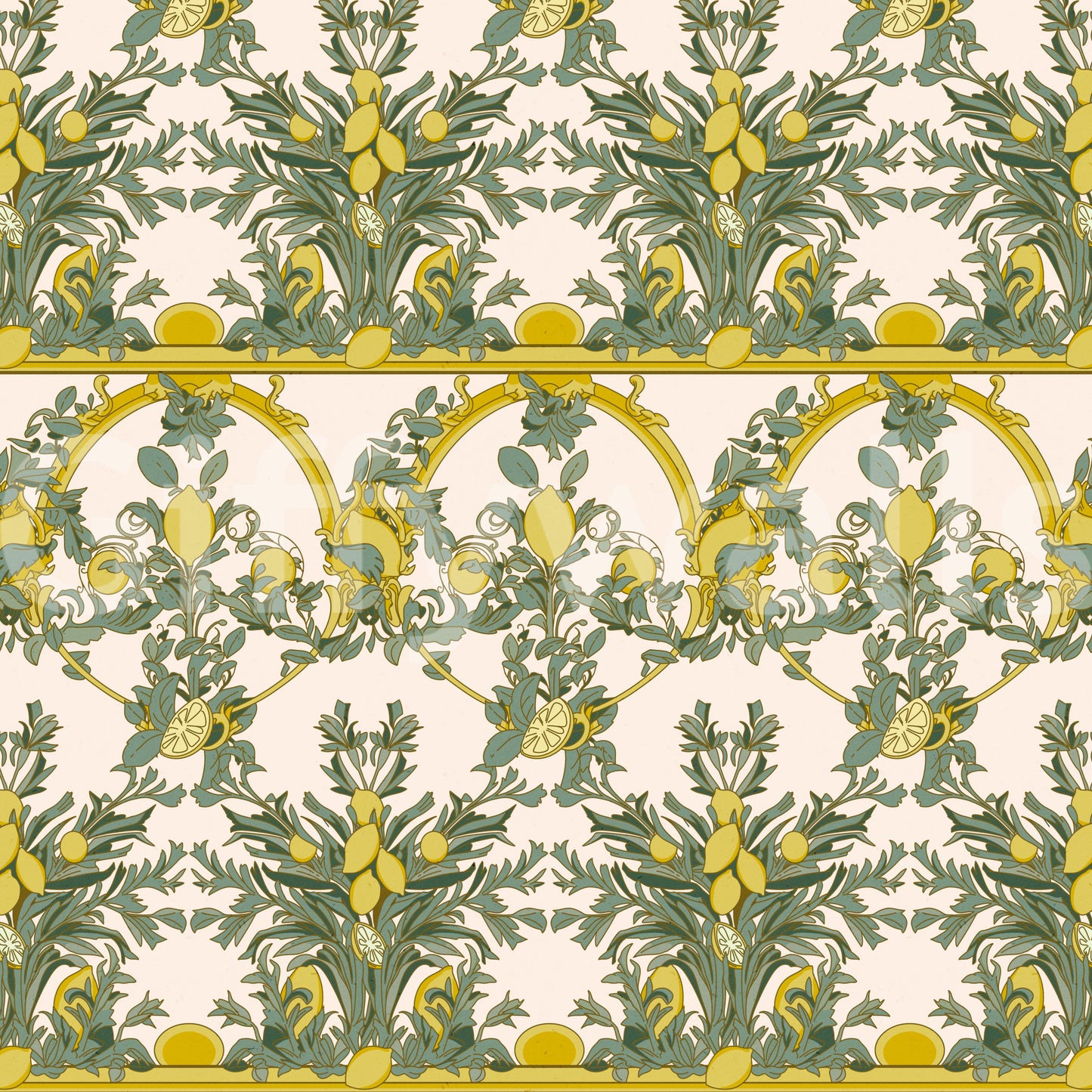 The wallpaper has a lively and fresh feel.

