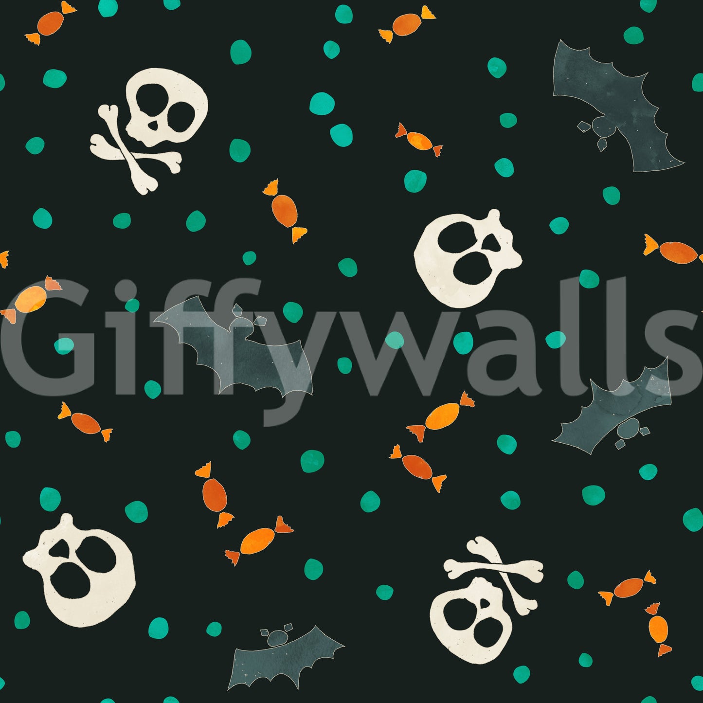 Dark Trick or Treat Party Wallpaper seasonal.
