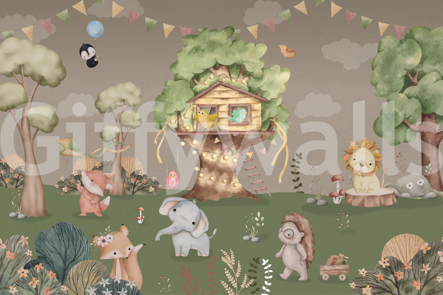 The image is suitable for a children's room or a playroom.

