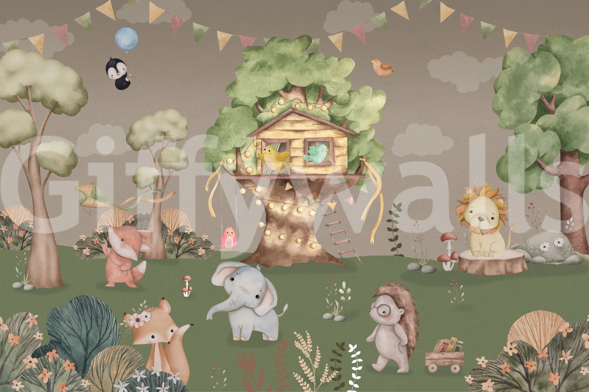 The image is suitable for a children's room or a playroom.

