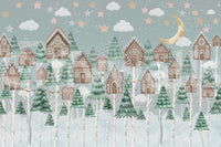 The view shows a serene, detailed village scene.