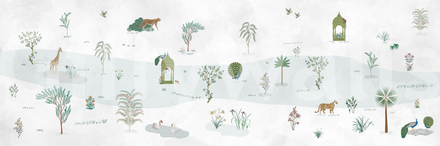 The style is painterly or a soft-focus photograph.

