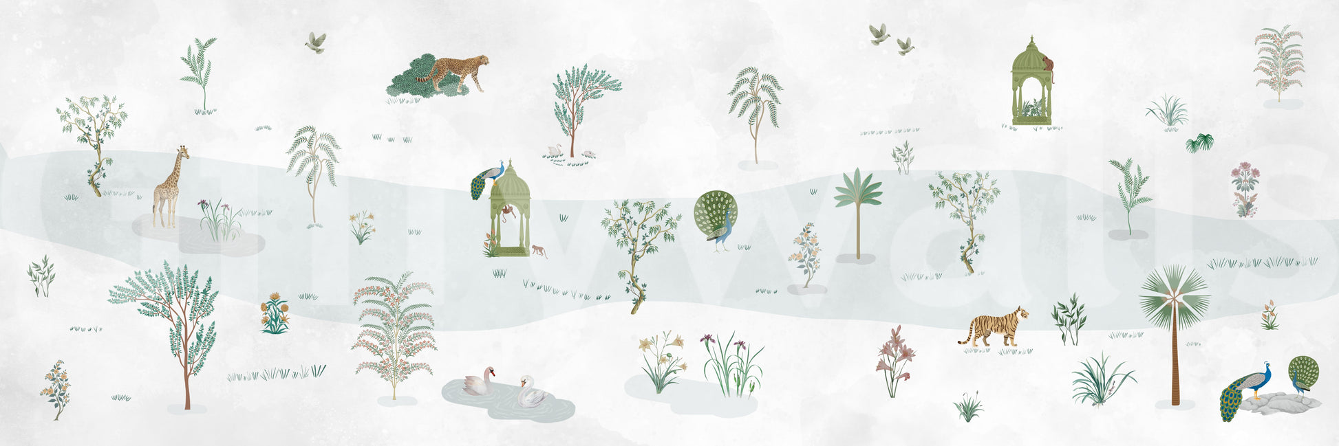 The style is painterly or a soft-focus photograph.

