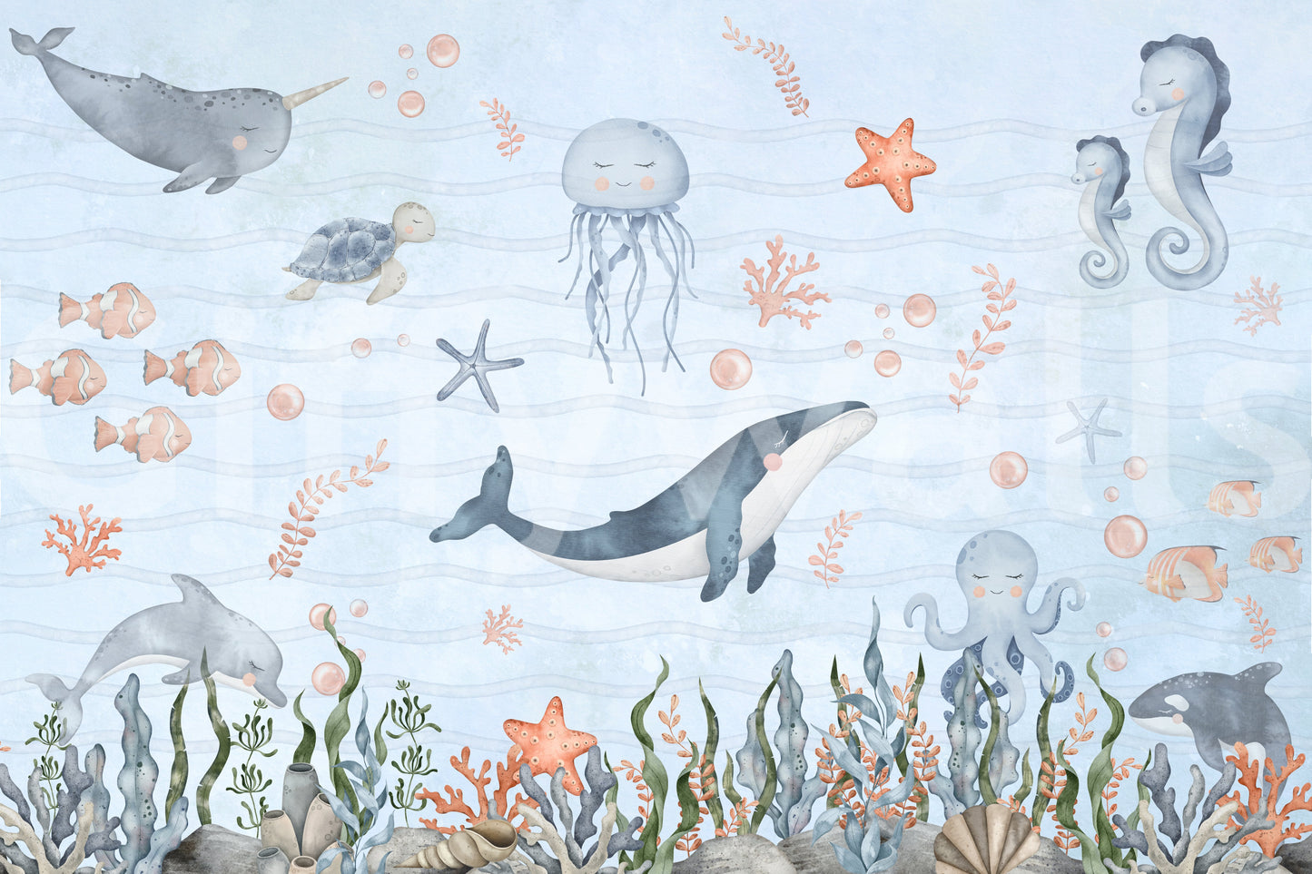 Sea Friends' Nursery Wall Mural