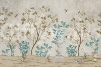 The style is a soft-focus illustration or a painterly design.

