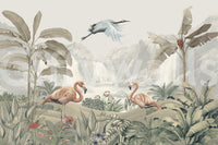 The style is a soft-focus illustration or a painterly design.

