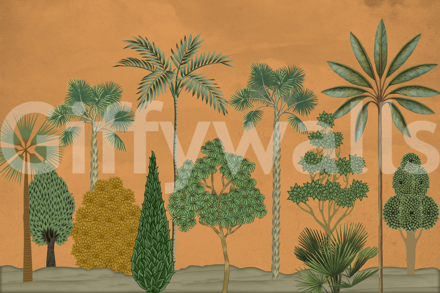 The style is a soft-focus illustration or a painterly design.

