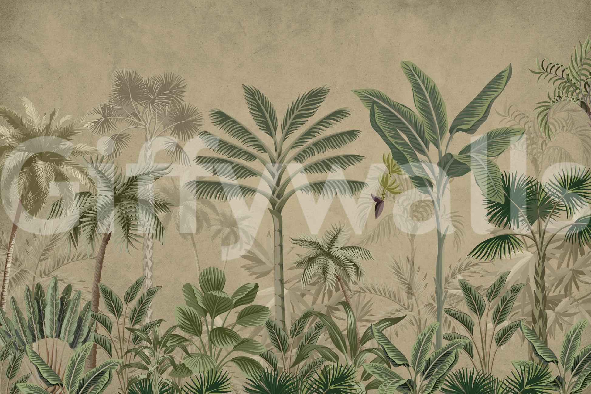 The style is a soft-focus illustration or a painterly design.

