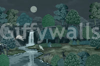 The style is a soft-focus illustration or a painterly design.

