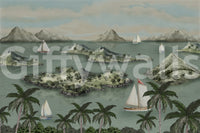 The style is a soft-focus illustration or a painterly design.

