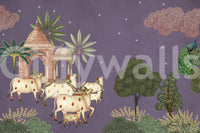 The style is a soft-focus illustration or a painterly design.

