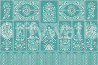 The style is a soft-focus illustration or a painterly design.

