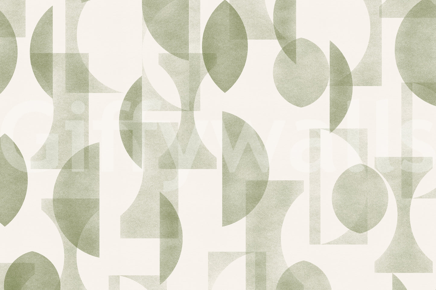 A seamless pattern of geometric olive elements on a wall

