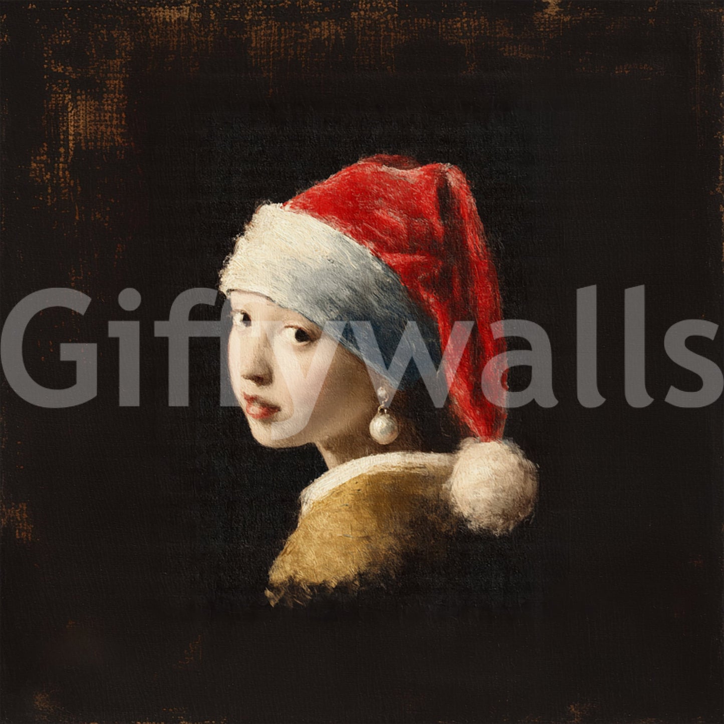 Vermeer Christmas Girl with a pearl earring, peaceful and calm

