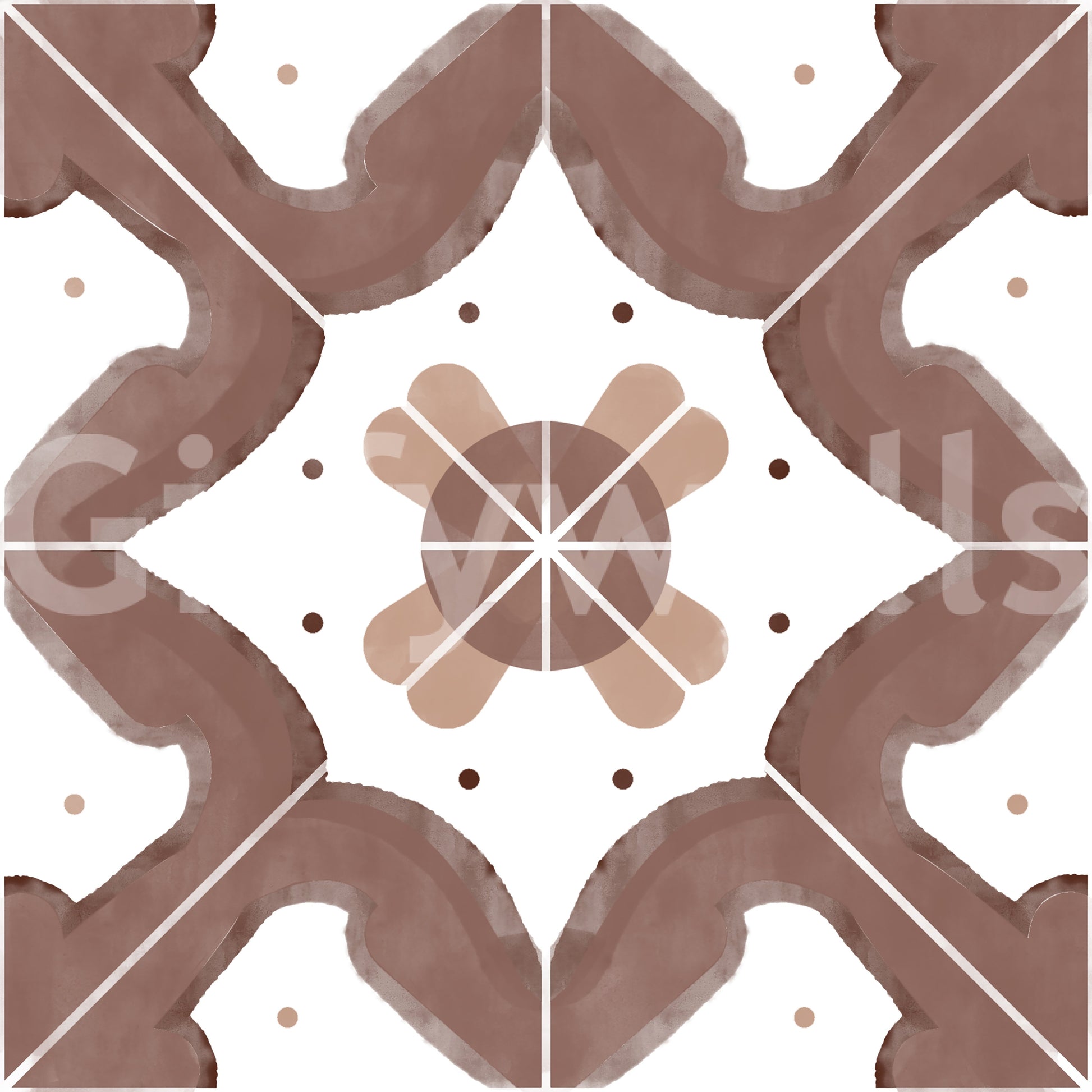 Wallpaper with a pattern of classic squares

