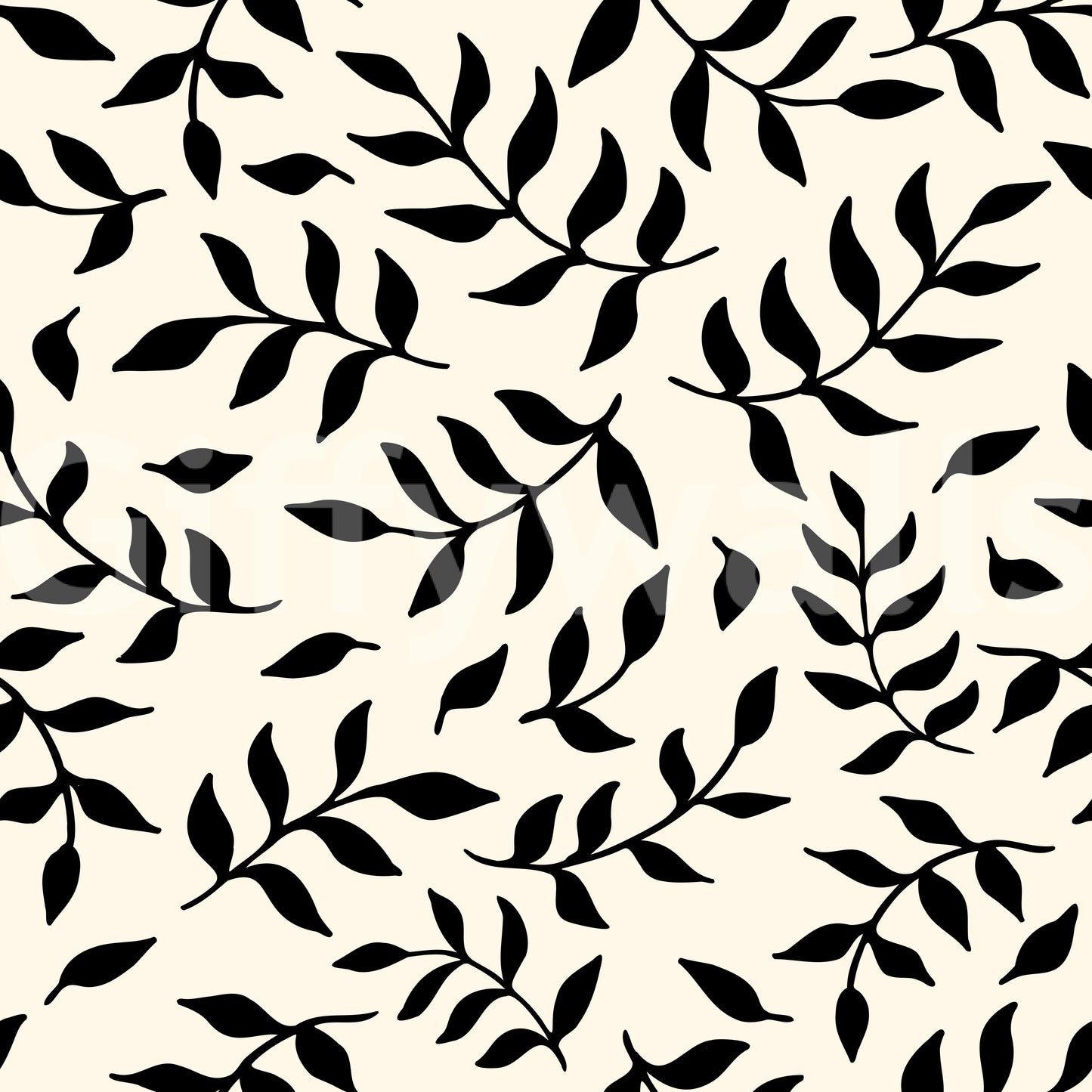 A seamless pattern of small branches on a wall

