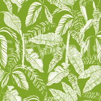 A seamless pattern of tropical plants on a wall

