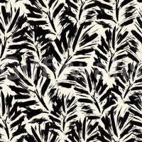 A seamless pattern of broad leaves on a wall

