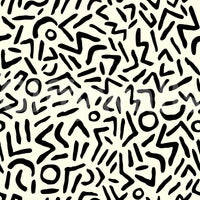 A seamless pattern of abstract shapes on a wall

