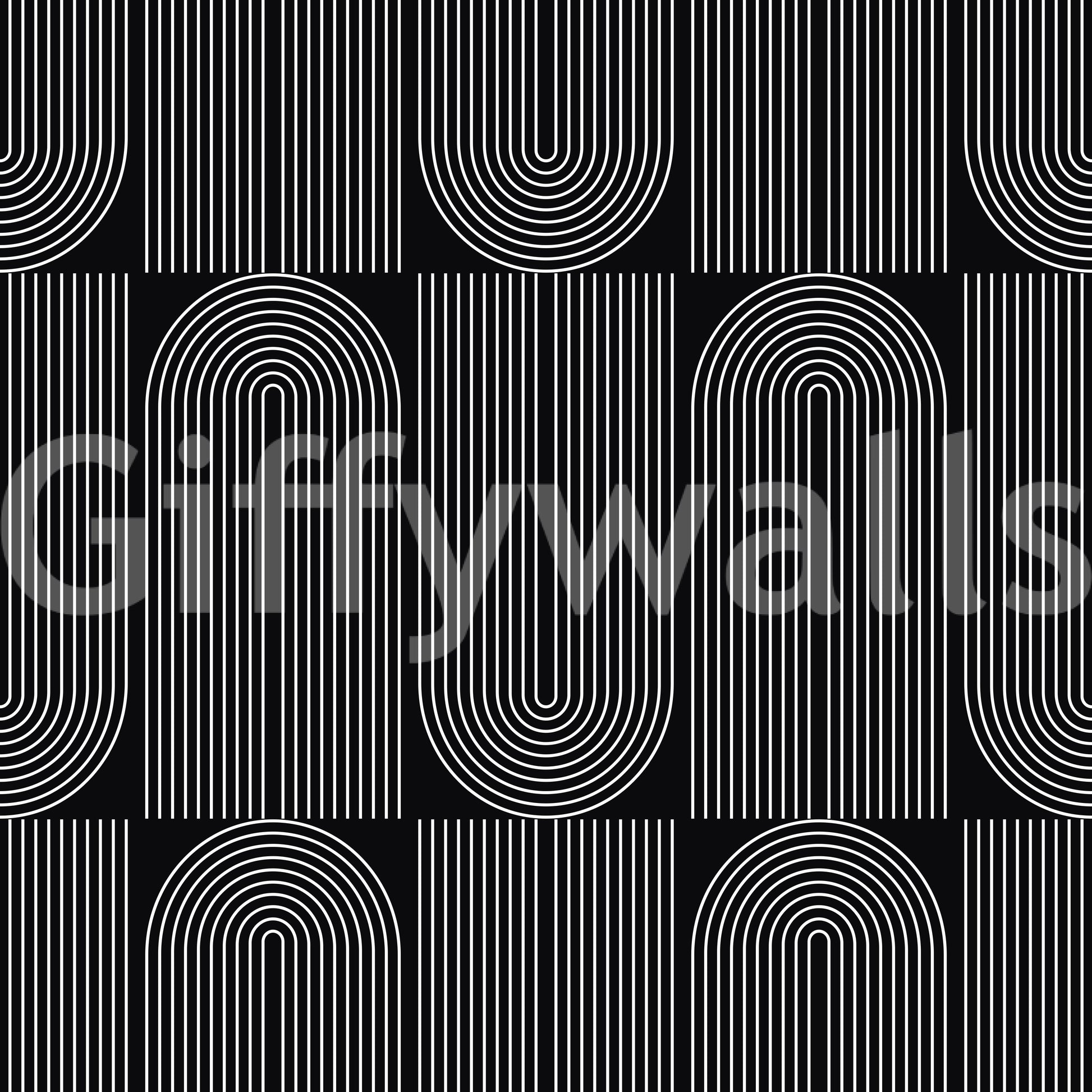 A seamless pattern of flowing lines on a wall


