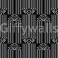 A seamless pattern of flowing lines on a wall

